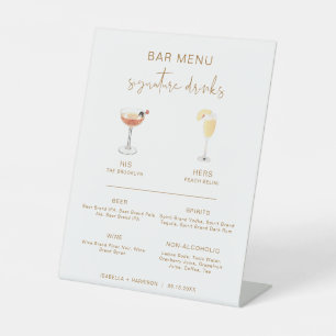 INDIE Bohemisch Cocktail Signature Drink Bar Menu Sockelschild