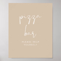 INDIE Bohemisch Earth Tonge Beige Pizza Bar Poster