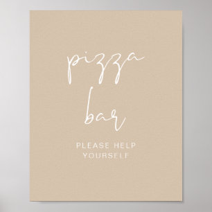 INDIE Bohemisch Earth Tonge Beige Pizza Bar Poster