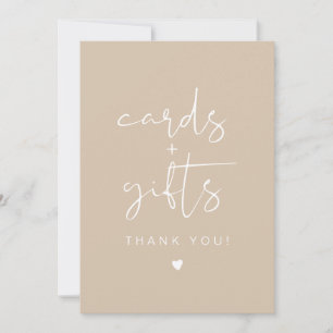 INDIE Bohemische Beige Creme Cards & Gifts Zeichen Einladung