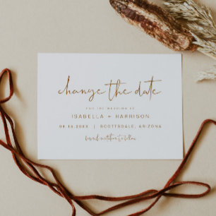 INDIE Boho Beige Burnt Orange ändern Datum Einladung