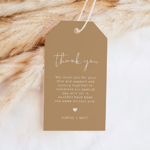 INDIE Boho Beige Moderne Geschenkanhänger