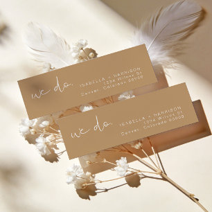 INDIE Boho Earth Toned Mariage Étiquette de retour