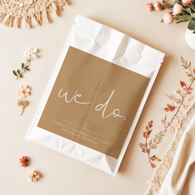 INDIE BOHO Earth Toned Wedding We Do Fvor Bag Geschenktütchen (Von Creator hochgeladen)