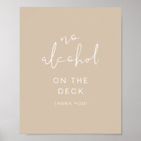 INDIE Boho Erde Ton Beige Kein Alkohol Schild