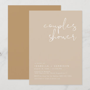 INDIE Boho Erde Ton Beige Paare Dusche Einladung