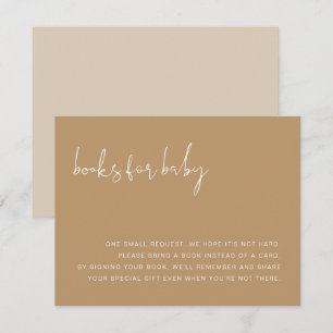 INDIE Boho Erdtöniges Beige-Buch für Baby-Karte Einladung