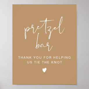 INDIE Boho Minimalistisch Teracotta Pretzel Bar Si Poster