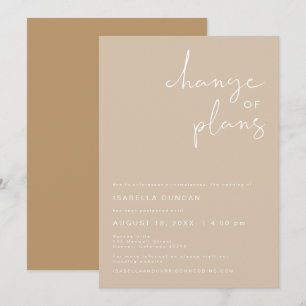 INDIE Boho Wedding Change Pläne Einladung