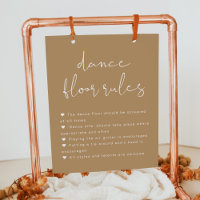INDIE Boho Wedding Dance Floor Rules - Signatur