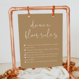 INDIE Boho Wedding Dance Floor Rules - Signatur Poster