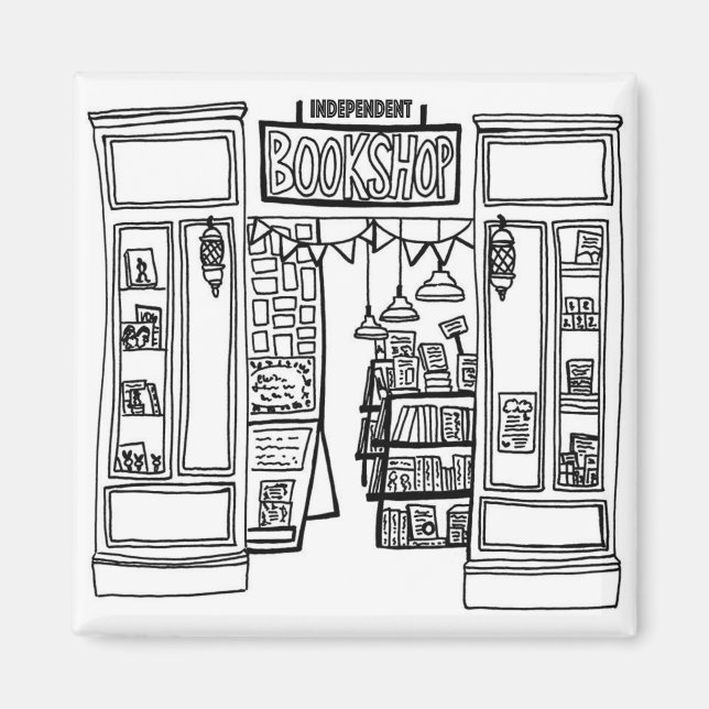Indie Bookshop Kühlschrankmagnet (Vorne)