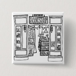 Indie Bookshop Square Abzeichen Button