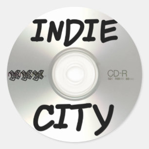Indie City CD Runder Aufkleber