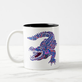 Indie Krokodil - Alligator Zweifarbige Tasse