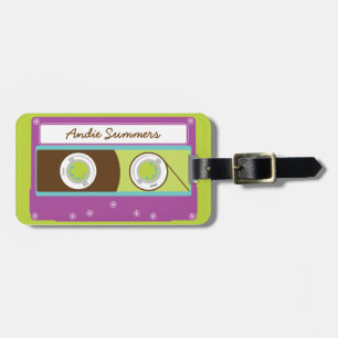 Indie Mixtapes Retro 80er Cassette Tape Muster Gepäckanhänger