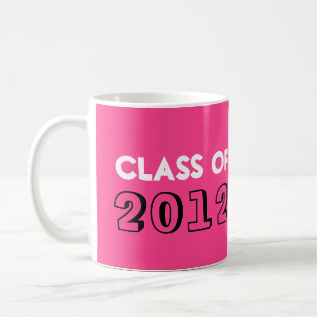 Indie Stil gezeichnet auf rosa Abschluss-Klasse Ja Kaffeetasse (Links)