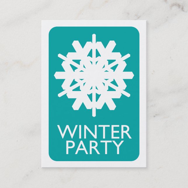 Indie-Winter-Party Visitenkarte (Vorderseite)