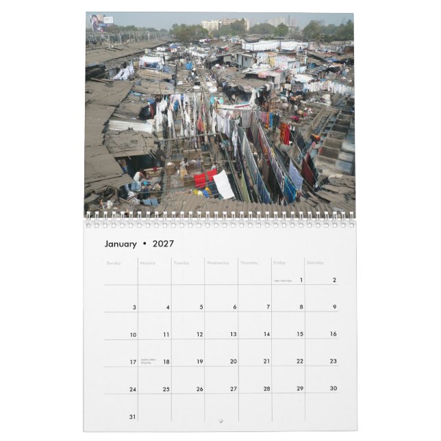 Indien 2008 kalender (Jan 2027)