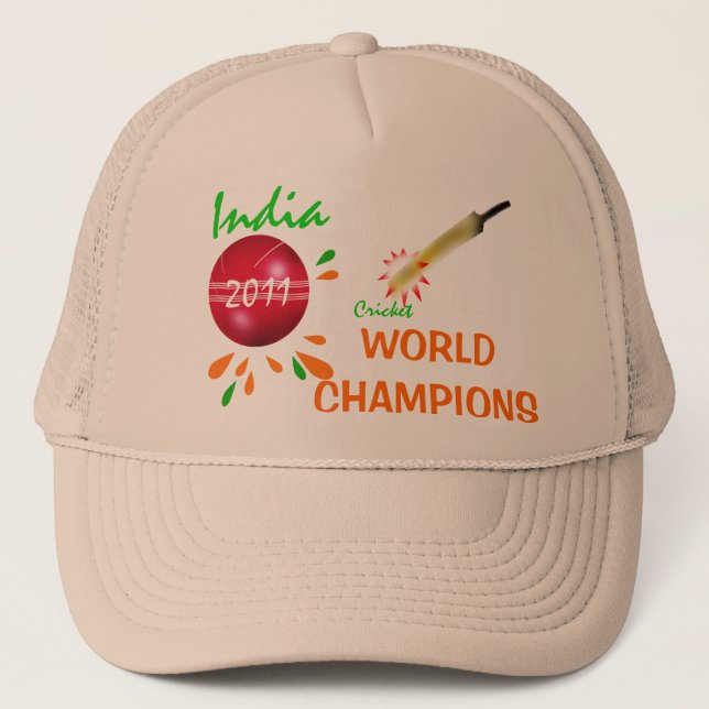 Indien 2011 Welt des Kricket-ICC verficht Hut Truckerkappe (Vorderseite)