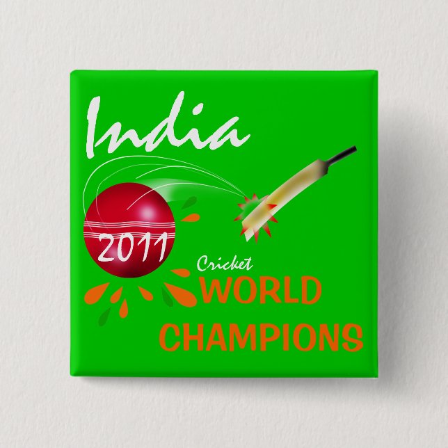 Indien 2011 Weltmeisterschaft des Kricket-ICC Button (Vorderseite)