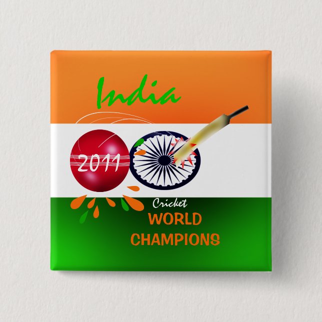 Indien 2011 Weltmeisterschaft des Kricket-ICC Button (Vorderseite)