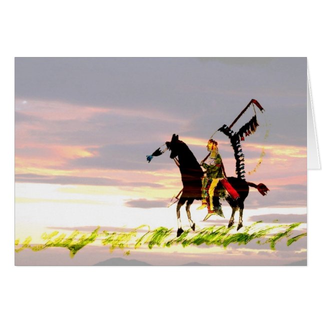 Indien à cheval (Devant Horizontal)