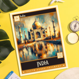 Indien Alte Malerei Postkarte