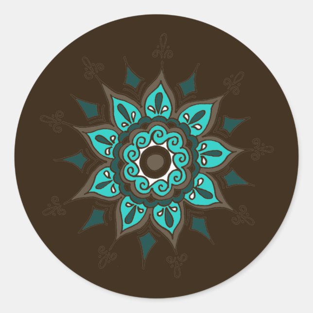 Indien! Aquamarin ・ Aufkleber (Vorderseite)