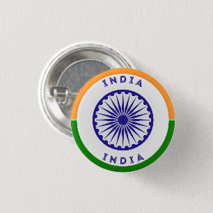 Indien Ashoka Chakra Circle Shape Button