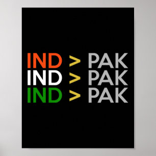 Indien besser als Pakistan indisches Cricket-Triko Poster