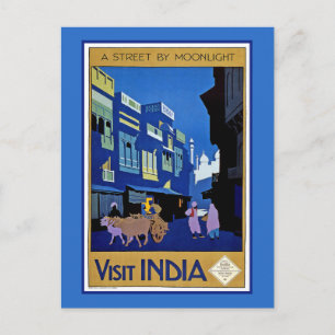 Indien besuchen postkarte