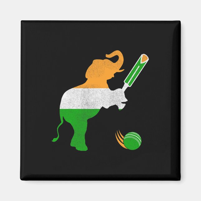 Indien Cricket 1  Magnet (Vorne)