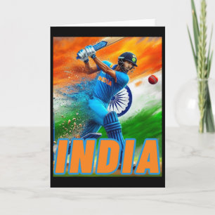Indien Cricket-Anhänger Jersey - Indischer Cricket Karte