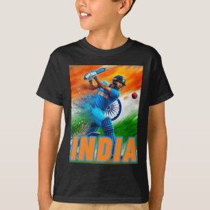 Indien Cricket-Anhänger Jersey - Indischer Cricket T-Shirt