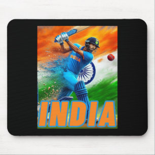 Indien Cricket-Anhänger Trikot - Indischer Cricket Mousepad