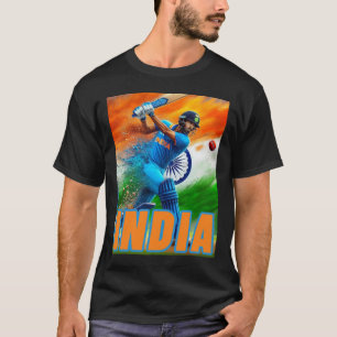 Indien Cricket-Anhänger Trikot - Indischer Cricket T-Shirt