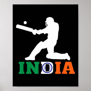 Indien Cricket Fan Jersey 2025 Indischer Cricket  Poster