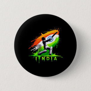 Indien Cricket Indischer Cricket Fan Button