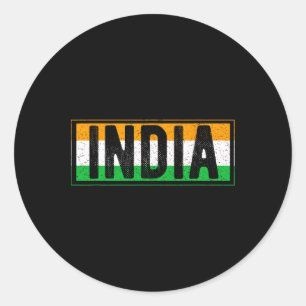 Indien Cricket Indischer Sport Athlet Spieler Trai Runder Aufkleber