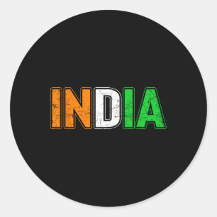Indien Cricket Indischer Sport Athlet Spieler Trai Runder Aufkleber