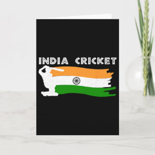 Indien Cricket mit indischer Flagge Karte