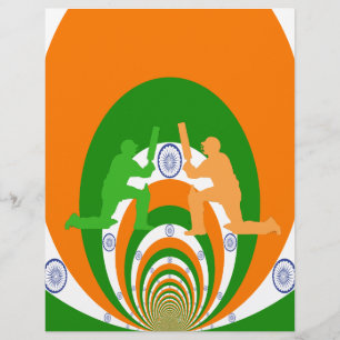 Indien Cricket Spirit: Abstraktes Design