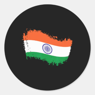 Indien Cricket Trikot Indische Cricket-Flagge Indi Runder Aufkleber