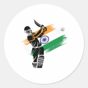 Indien Cricket Trikot Indische Cricket-Mannschaft Runder Aufkleber