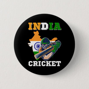 Indien Cricketspieler Flagge Trikot Indische Sport Button