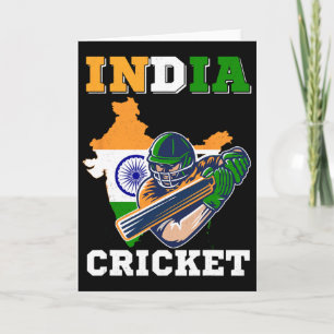 Indien Cricketspieler Flagge Trikot Indische Sport Karte