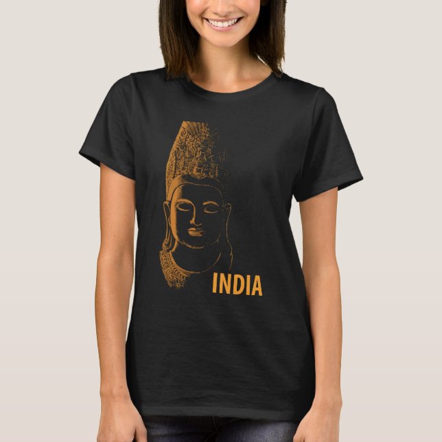 Indien, das Gesicht Buddhas T-Shirt (Vorderseite)