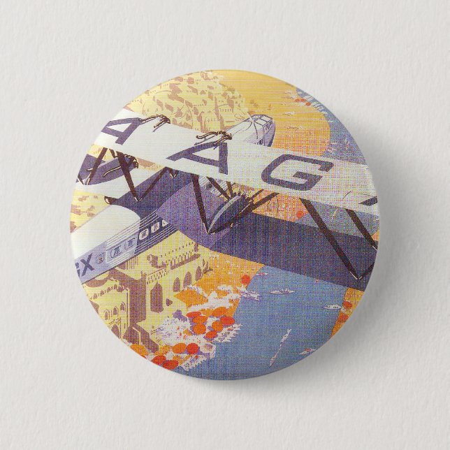 Indien durch Imperial Airways Button (Vorderseite)