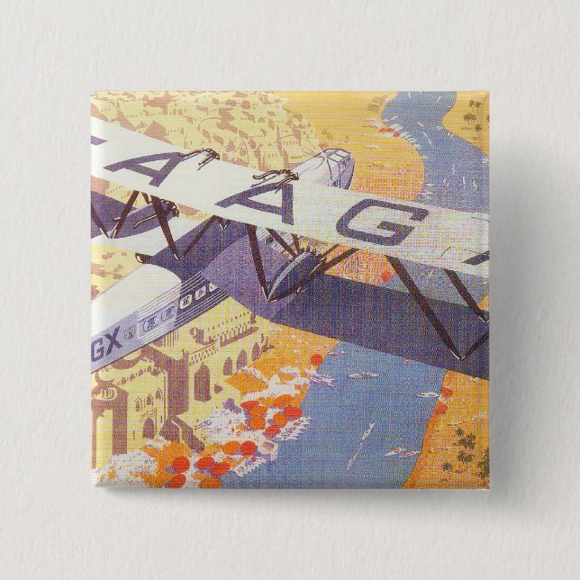 Indien durch Imperial Airways Button (Vorderseite)